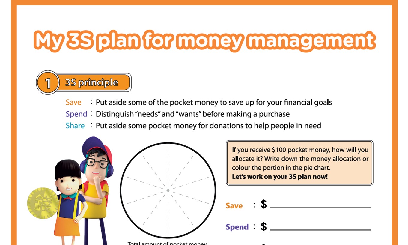 My 3S plan for money management [Aged 6-11]